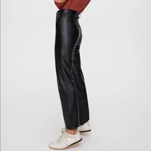 Aritzia Wilfred Melina Vegan Leather Pants Size 8